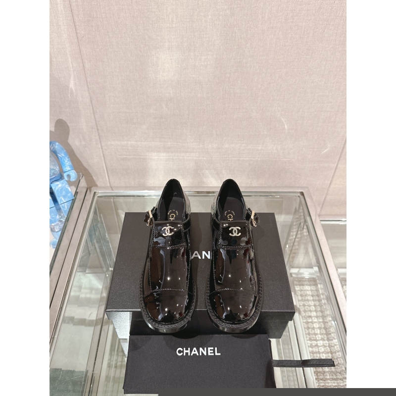 Ch*el leather shoes